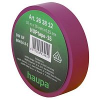 Изолента Haupa ПВХ, цвет фиолетовый, шир. 15мм, длина 10 м, d 60 мм картинка 